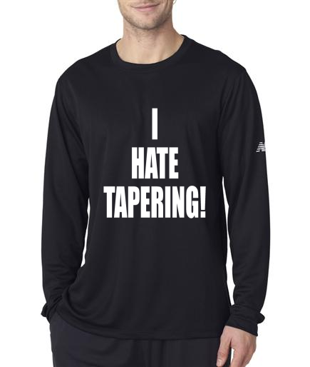 Running - I Hate Tapering - NB Mens Black Long Sleeve Shirt